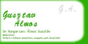 gusztav almos business card